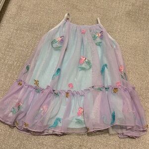 Zunie Lavender Dress with Embroidered Mermaids